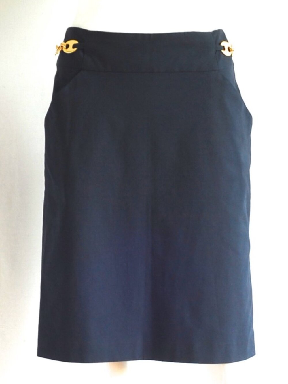 An Original Milly Of New York Skirt With Chain Accents & Silk Lining - USA